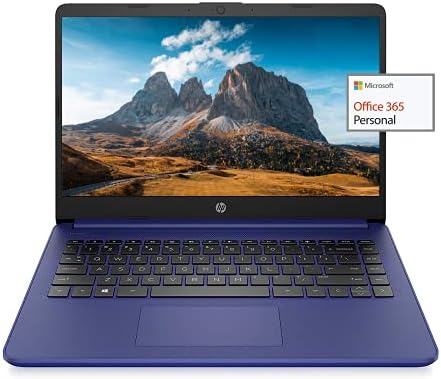 HP Newest 14″ HD Laptop Light-Weight, AMD Dual Core 3000 Series(Up to 2.6GHz), 8GB RAM, 128GB SSD + 64GB eMMC, 1 Year Office 365, WiFi, Bluetooth 5, USB Type-A&C, HDMI, Webcam w/GM Accessory