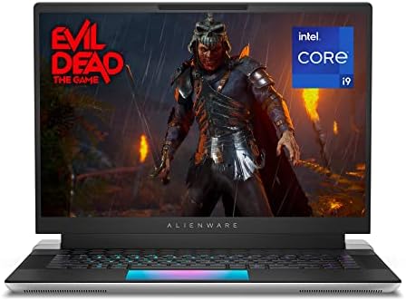 Alienware X16 R1 Gaming Laptop – 16-inch QHD+ 240Hz Display, Intel Core i9-13900HK, 32GB LPDDR5 RAM, 1TB SSD, NVIDIA GeForce RTX 4080 12GB GDDR6, Windows 11 Home – Lunar Silver