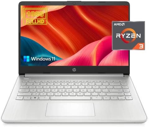 HP 2023 Newest 14 Laptop for Productivity and Entertainment,14″ FHD Display, 16GB RAM, 1TB SSD, AMD Ryzen 3 Processor Upto 3.5GHz, Type-C, HDMI, Fast Charge, 10 Hrs Long Battery Life, Windows 11