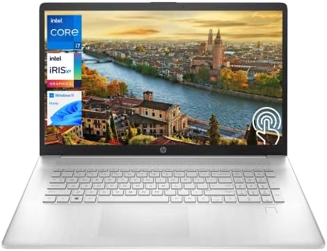 HP Laptop, 17.3” HD+ Touchscreen Display, Intel Core i7-1255U Processor, 32GB RAM, 1TB PCIe SSD, Backlit Keyboard, Fingerprint Reader, Wi-Fi, Windows 11 Home, Silver