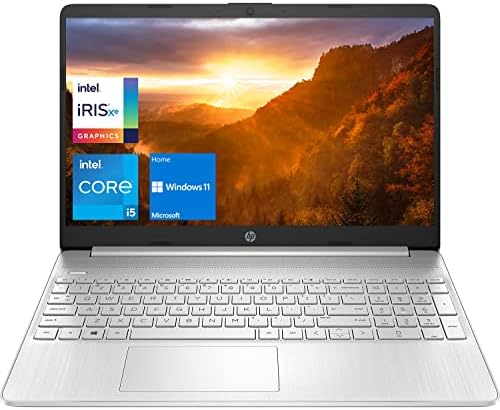 HP 15 Notebook Laptop, 15.6″ Full HD Display, Intel Core i5-1135G7 Processor, 16GB DDR4 RAM, 512GB PCIe SSD, USB Type-C, Webcam, Wi-Fi, Windows 11 Home, Silver