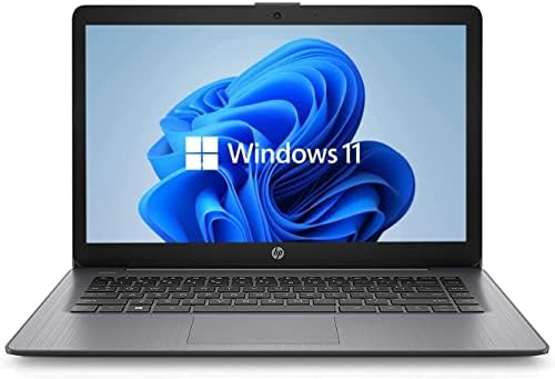 HP Newest 14″ HD Laptop, Windows 11, Intel Celeron Dual-Core Processor Up to 2.60GHz, 4GB RAM, 64GB SSD, Webcam, Dale Pink(Renewed) (Dale Black)